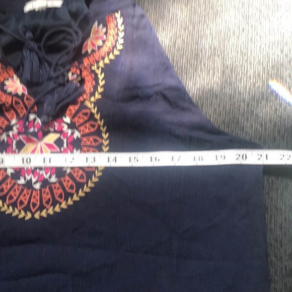 Boho Embroidered Fully Lined Halter Dress-Size XL - Picture 10 of 11